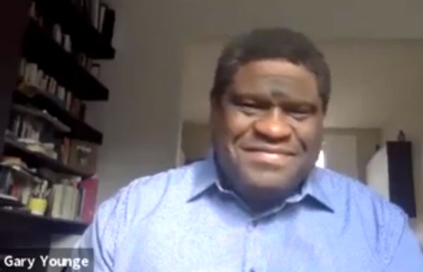 Gary Younge on webinar screen