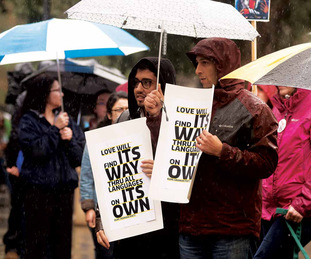 A student protest at UC Davis