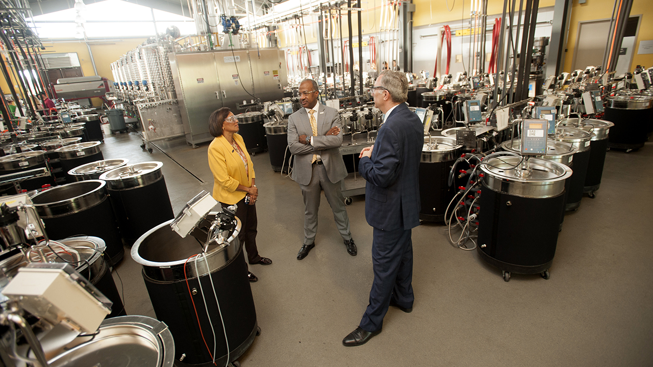 Touring the Teaching and Research Winery, September 2017.