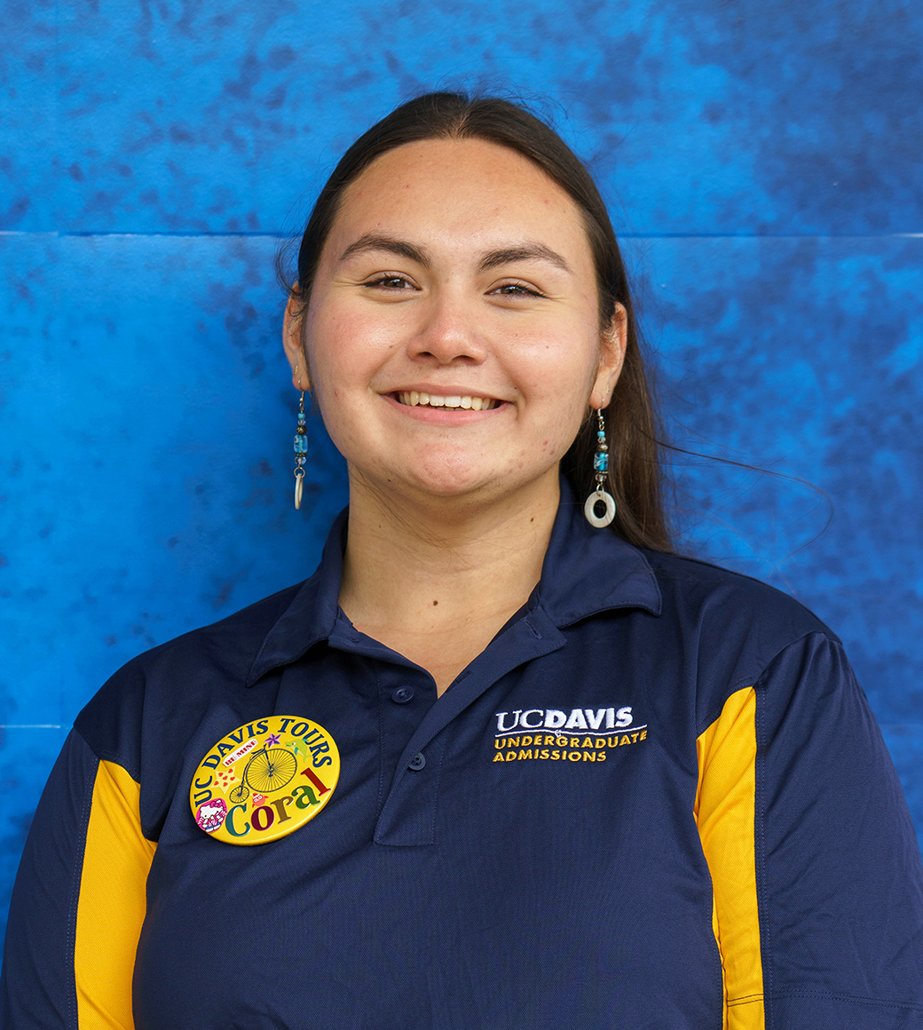 Photo portrait of UC Davis tour guide Coral Pongsuwan