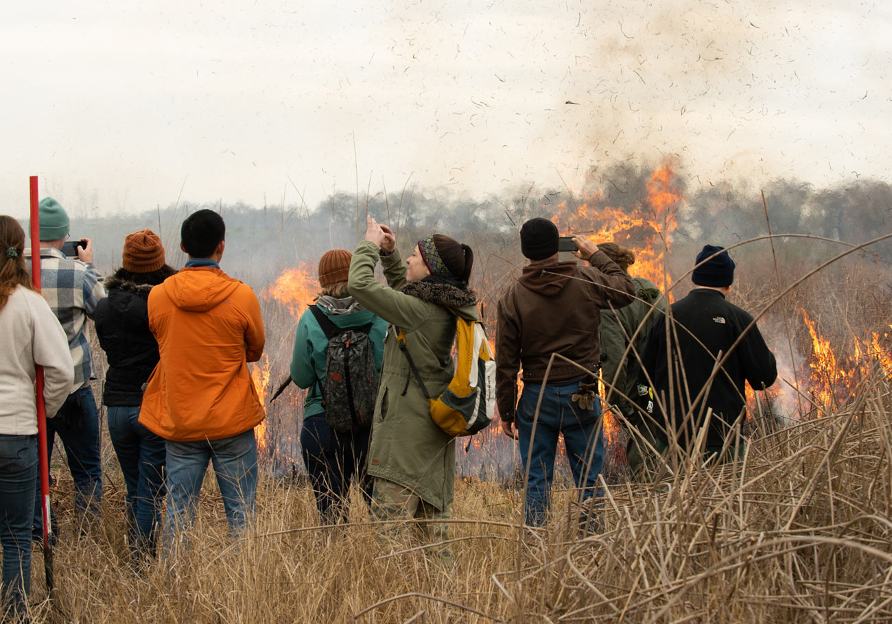 UC Davis students from Keepers of Flame class