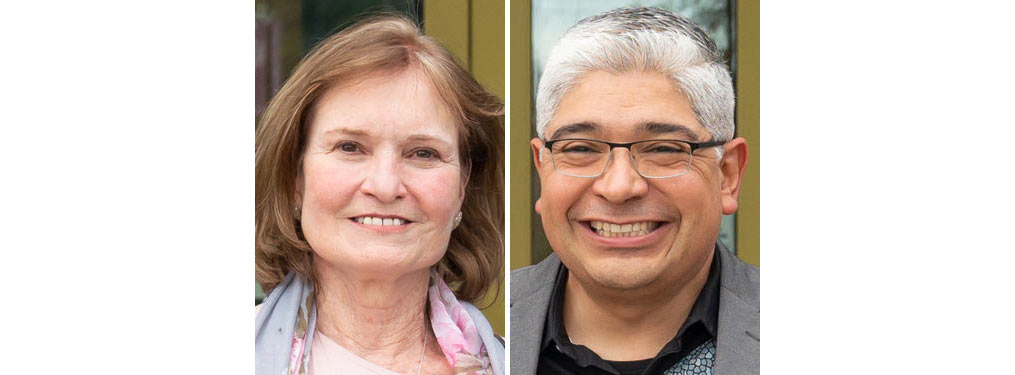 Nancy J. Allen and Samuel Sandoval Solis headshots