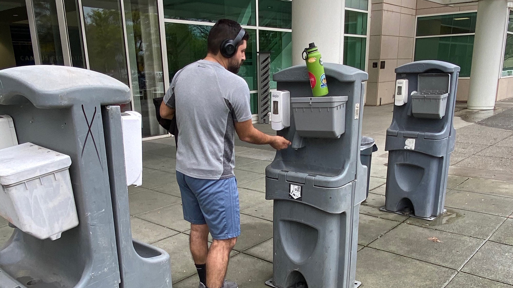 Hand-washing station