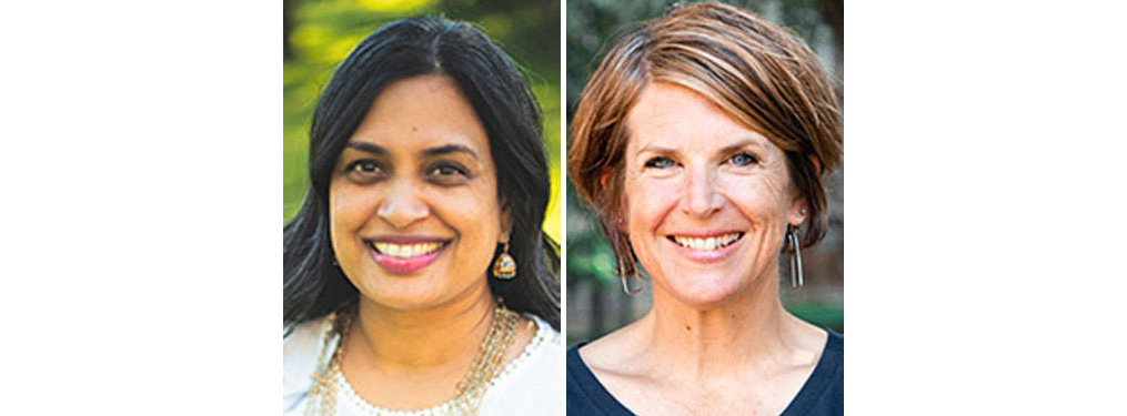 Priya Lakireddy and Jo Mankison comb, headshots