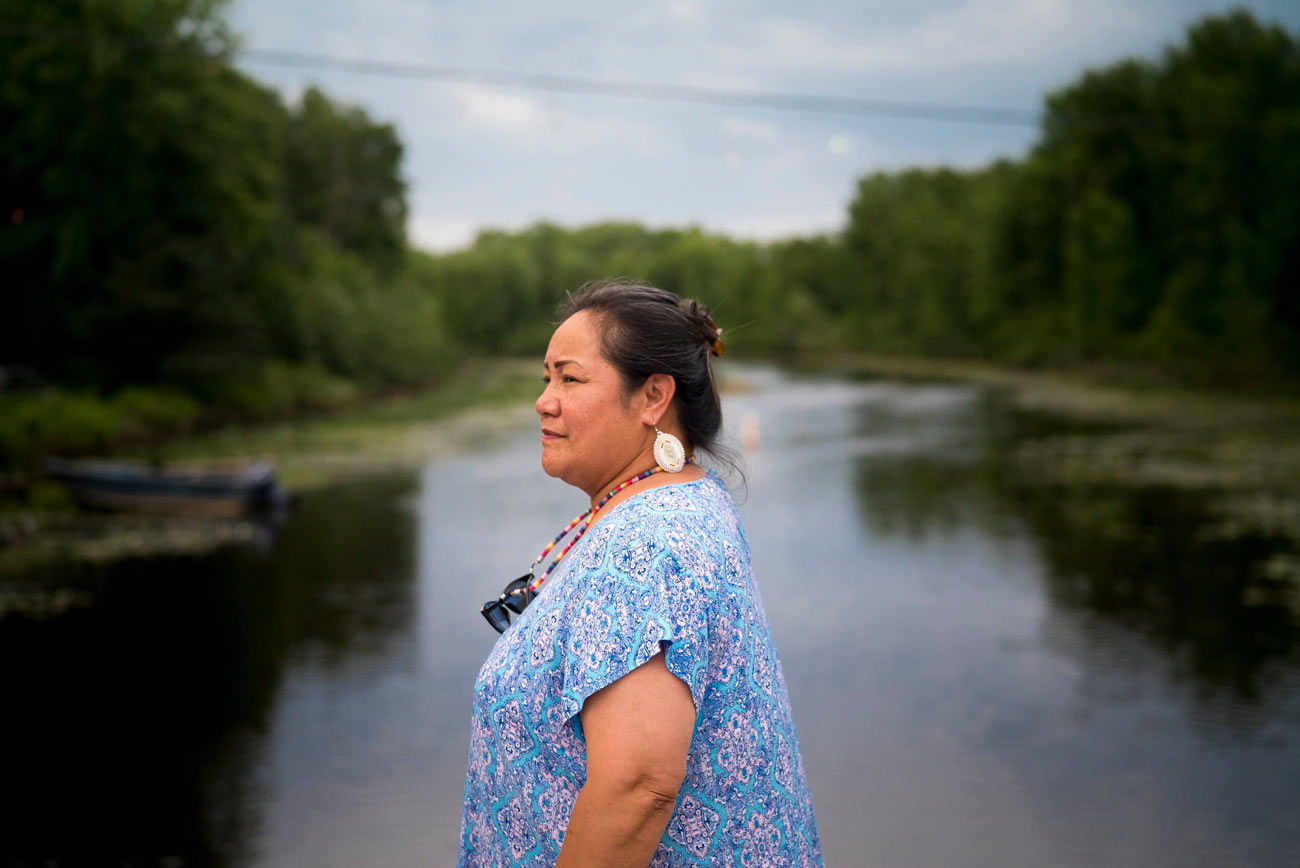 Leoso at the rice fields on the Bad River Reservation.