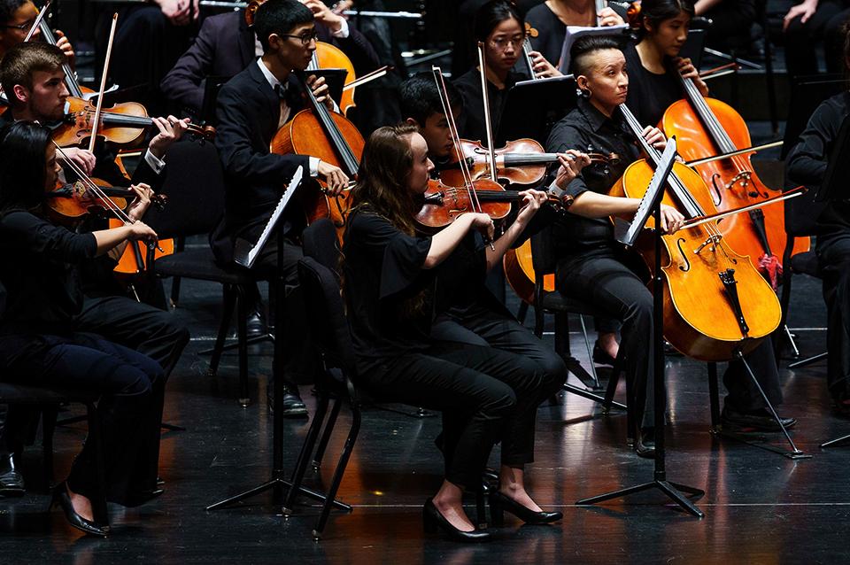 Musicians on a stage