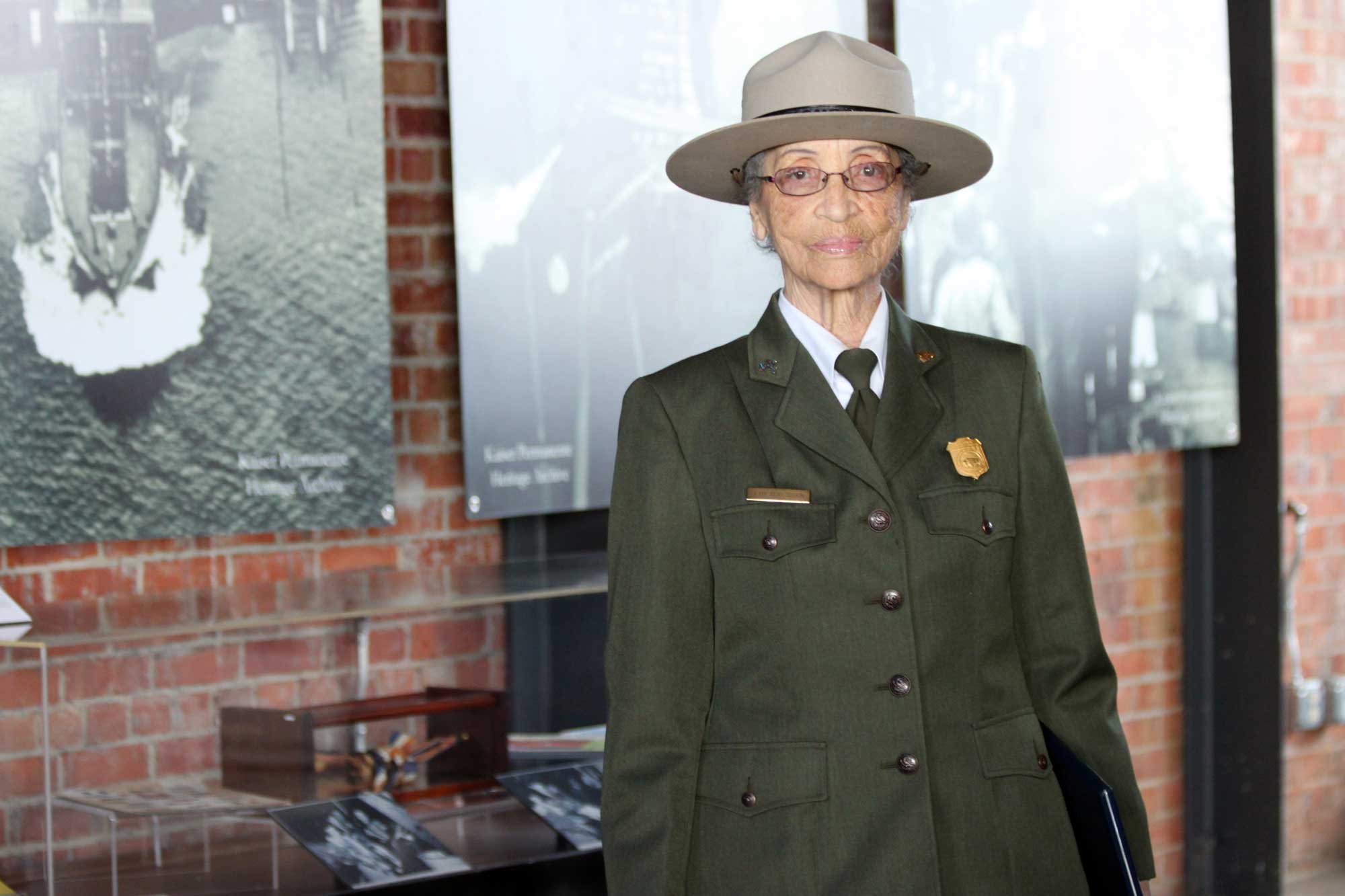 Black woman in uniform