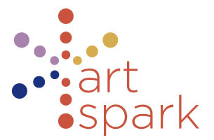 logo for art spark with a collection of dots forming a shape