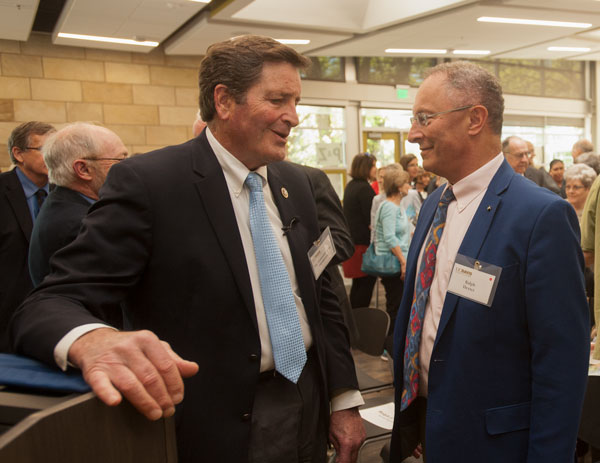 John Garamendi and Ralph hexter, chatting.