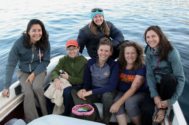 Group photo in boat