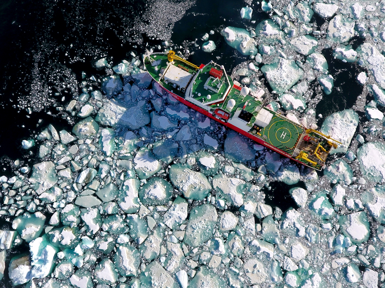 ice breaker in Antarctica