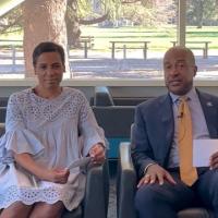 Chancellor May and LeShelle in the Memorial Union