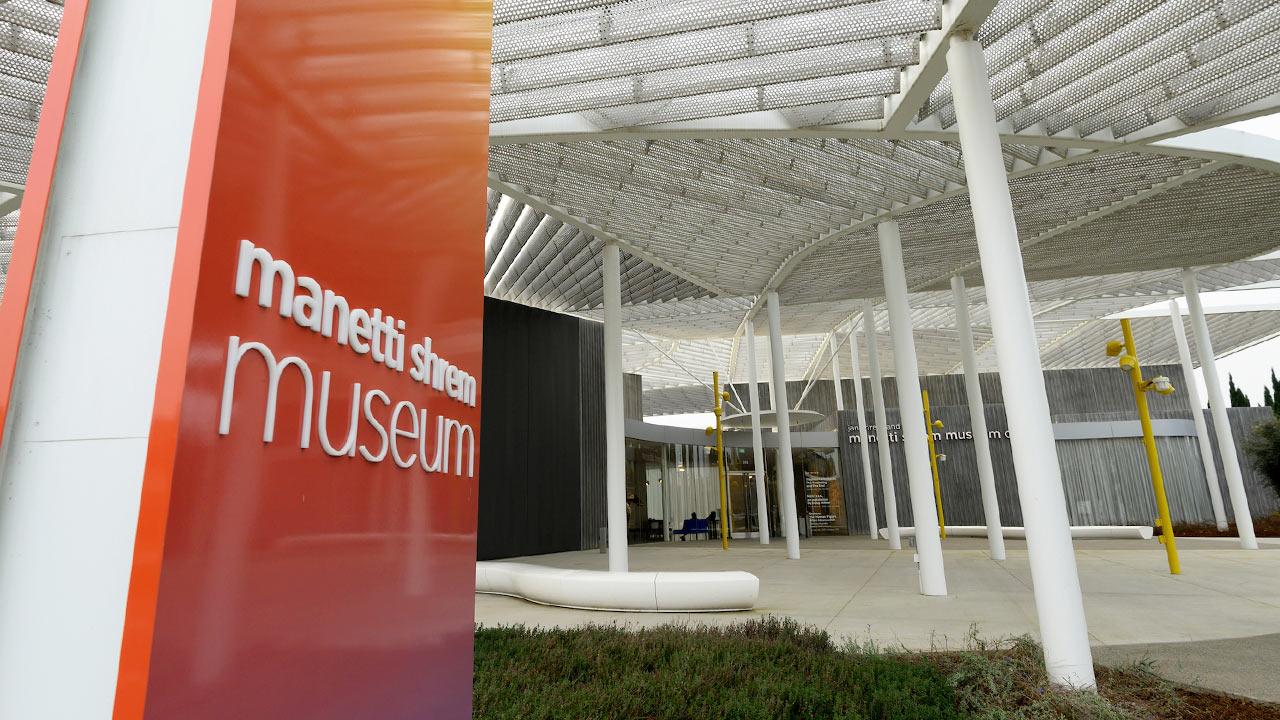 Exterior view of the Jan Shrem and Maria Manetti Shrem Museum of Art at UC Davis.