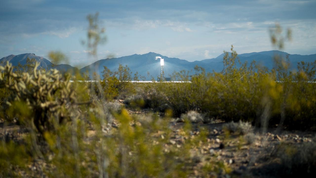 Solar Panels in the middle of Mojave Desert