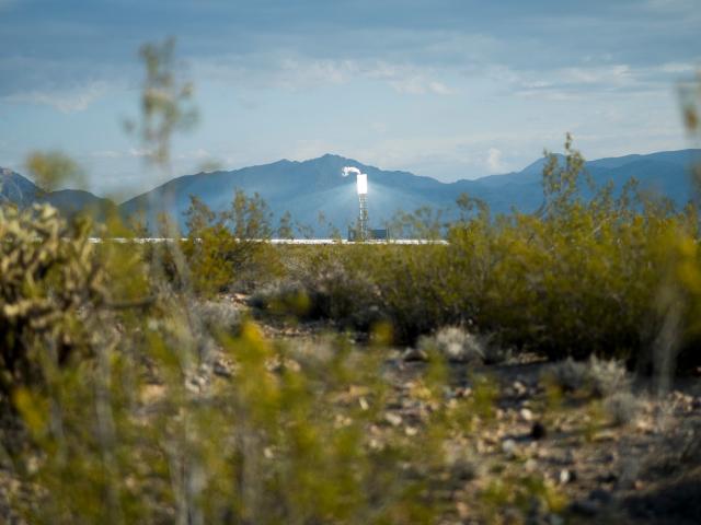 Solar Panels in the middle of Mojave Desert