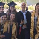 David Rizzo (left) with some graduating Global Disease Biology students from the class of 2017. 