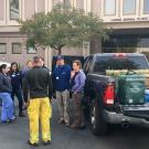 A Veterinary Medicine team prepares to leave