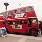 Unitrans London double-decker 742 parked at the Memorial Union Terminal.