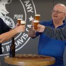 Left to right: Gina Reed, of UC Davis Continuing and Professional Education; Harlan Coomes, Master Brewers Certificate Program graduate; Charlie Bamforth, distinguished professor emeritus in the Department of Food Science and Technology; and Glen Fox, Anheuser-Busch endowed professor of malting and brewing sciences