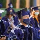 Students at outdoor graduation ceremony