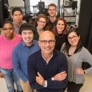 Lab team poses for portrait.