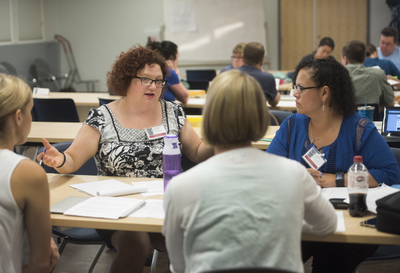 Teachers at teaching event