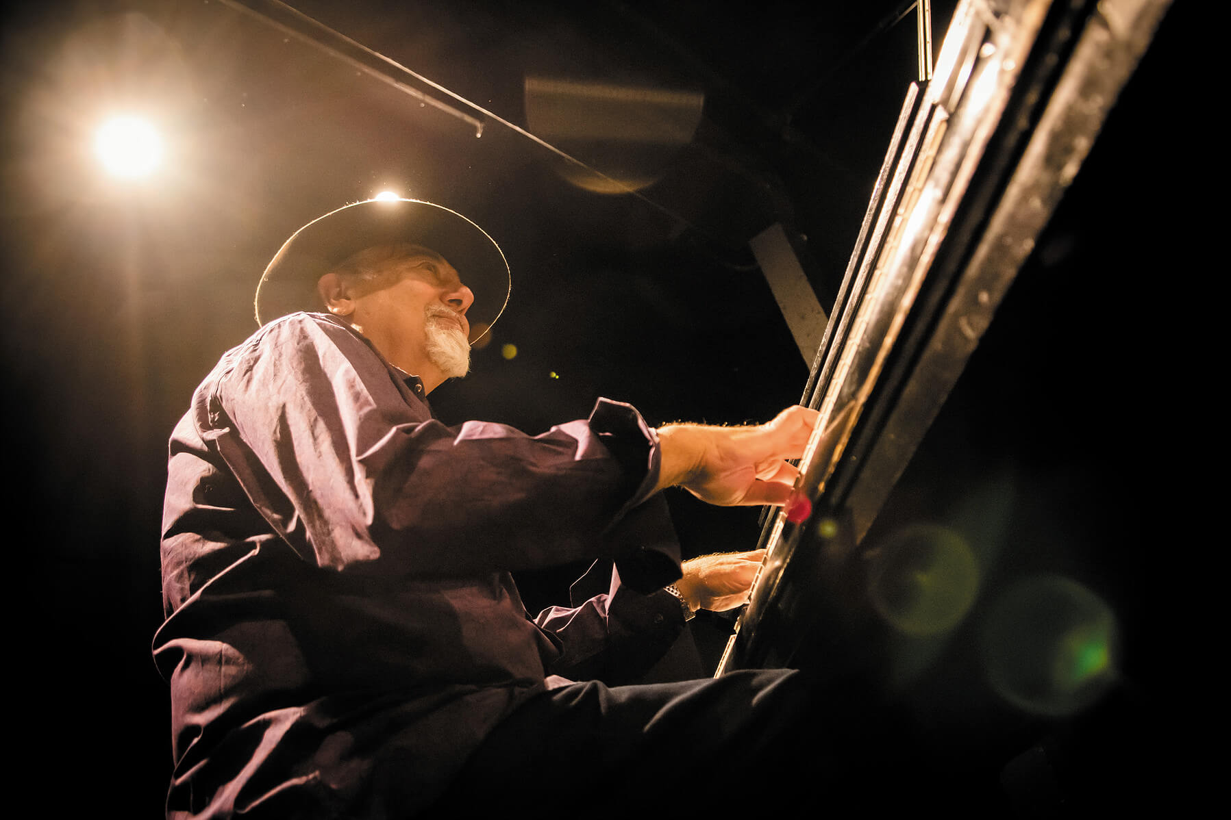 Dave Bass playing the piano.