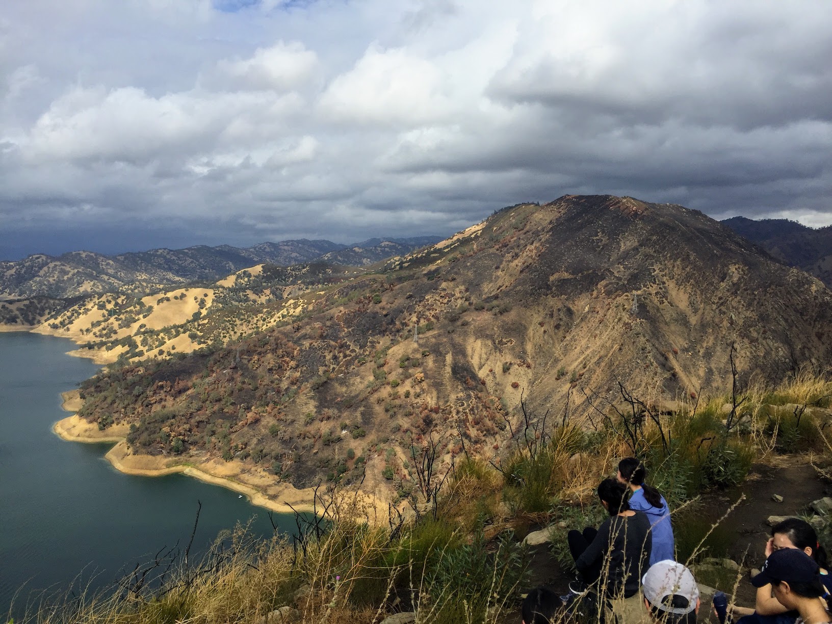 Hikers overlook Lake Berryessa