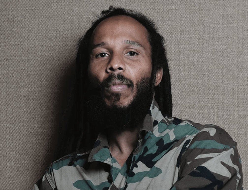 A close-up of Ziggy Marley.