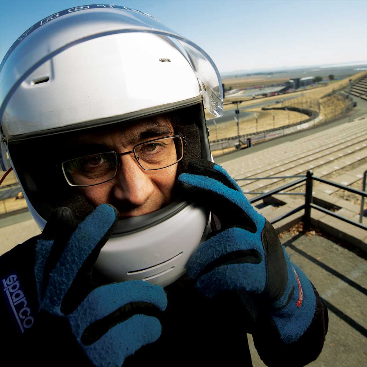 Ian Korf at the racetrack