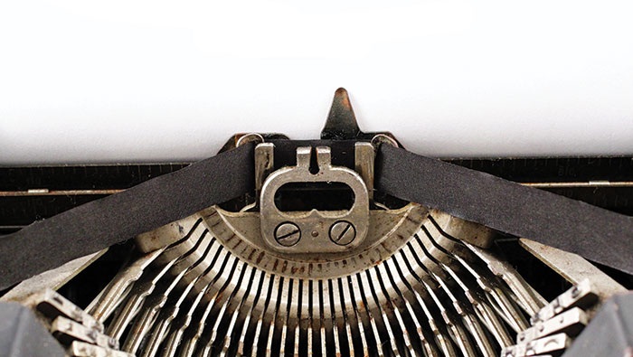 Typewriter close-up