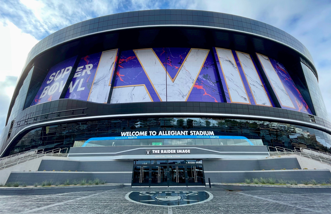 Exterior shot of Allegiant Stadium in Las Vegas